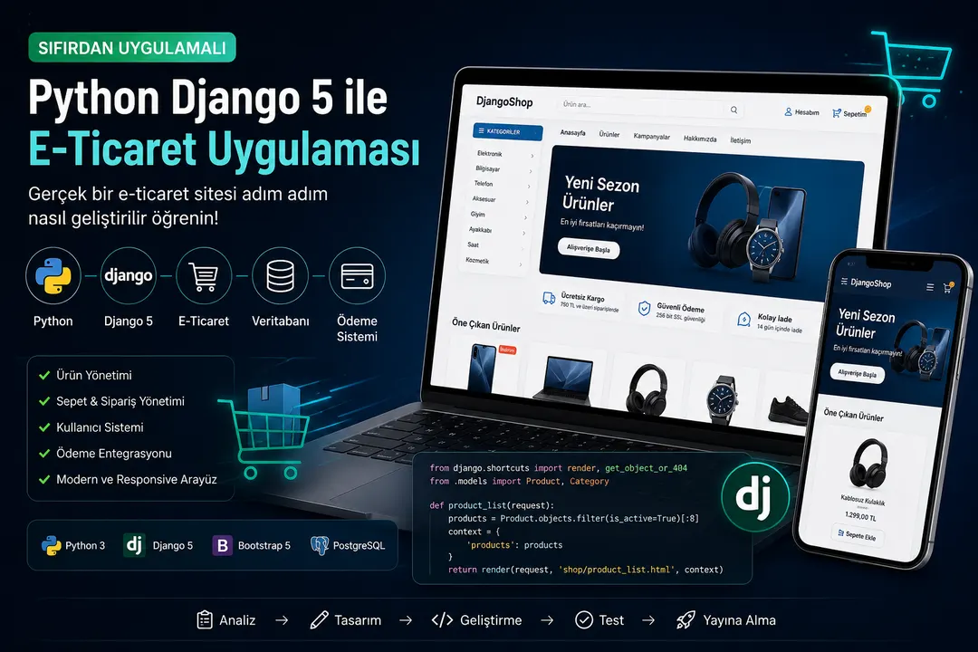 Python Django 5 ile E-Ticaret Uygulaması